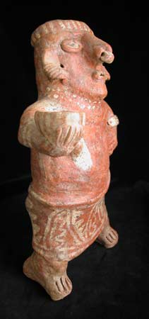 Ixtlán del Rio Style Nayarit Terracotta Sculpture of Woman Holding Cup, 300 BCE - 300 CE