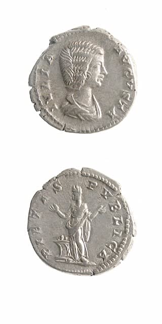Silver Denarius of Empress Julia Domna, 196 CE - 211 CE