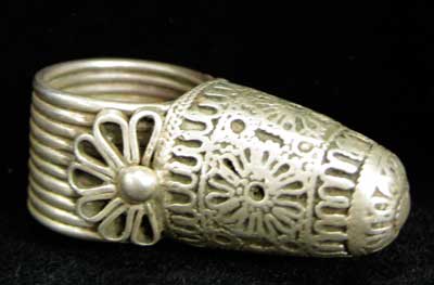 Ottoman Silver Ring with Relief Decoration, 16th Century CE - 19th Century CE