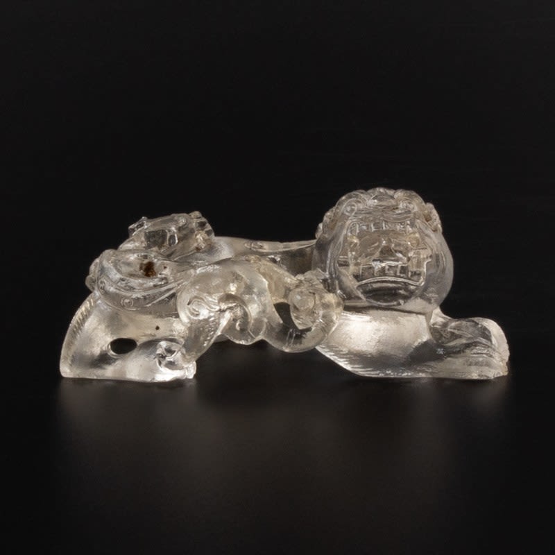 Cut glass figurine in the shape of a mythological beast, 1644-1912 CE