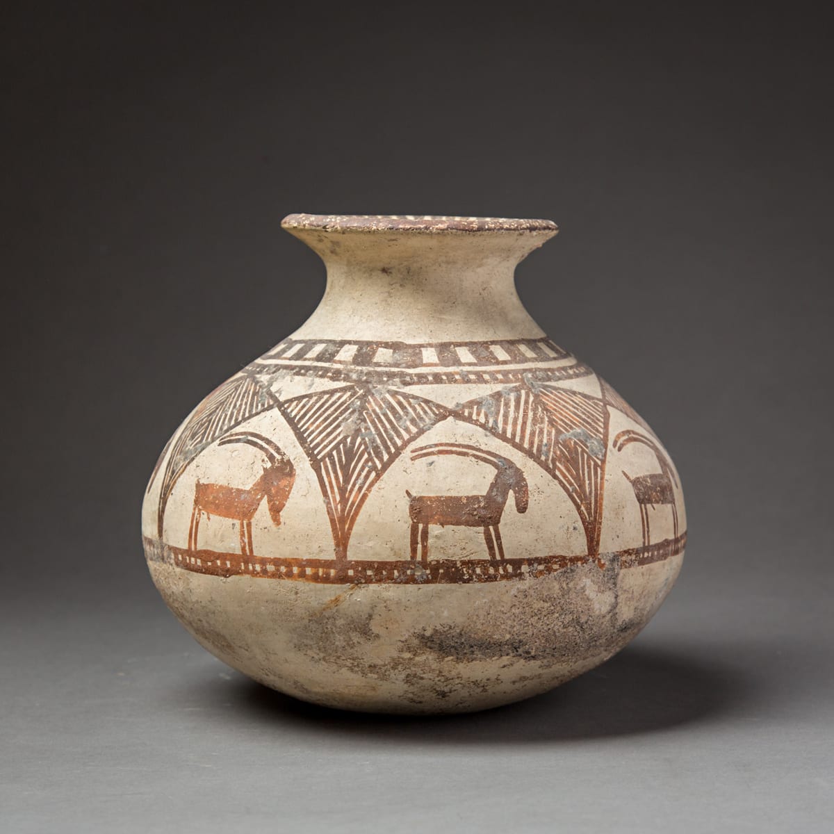 Painted Terracotta Vessel with Ibex Motif, 900 BCE - 700 BCE