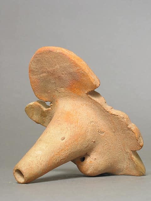 Moche Molded Whistle Depicting a Warrior, 500 CE - 700 CE