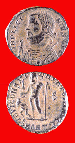 Bronze Coin of Emperor Licinius, 308 CE - 324 CE