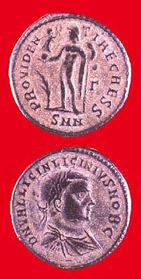 Bronze Coin of Caesar Licinius Junior, 317 CE - 324 CE