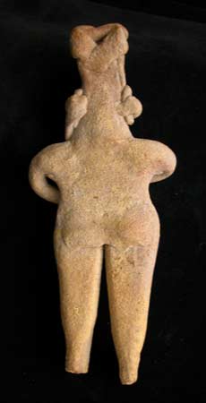 Tuxcacuesco-Ortices Style Colima Terracotta Sculpture of a Standing Woman, 300 BCE - 300 CE