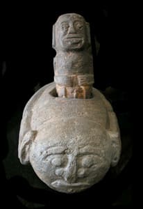 Indonesian Stone Ceremonial Pestle and Mortar, 16th Century CE - 18th Century CE