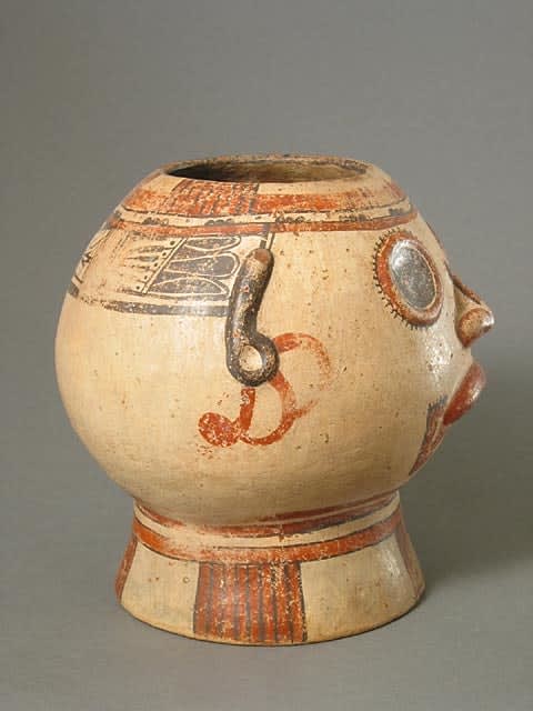 Vessel Depicting the Head of Tlaloc, 800 CE - 1550 CE