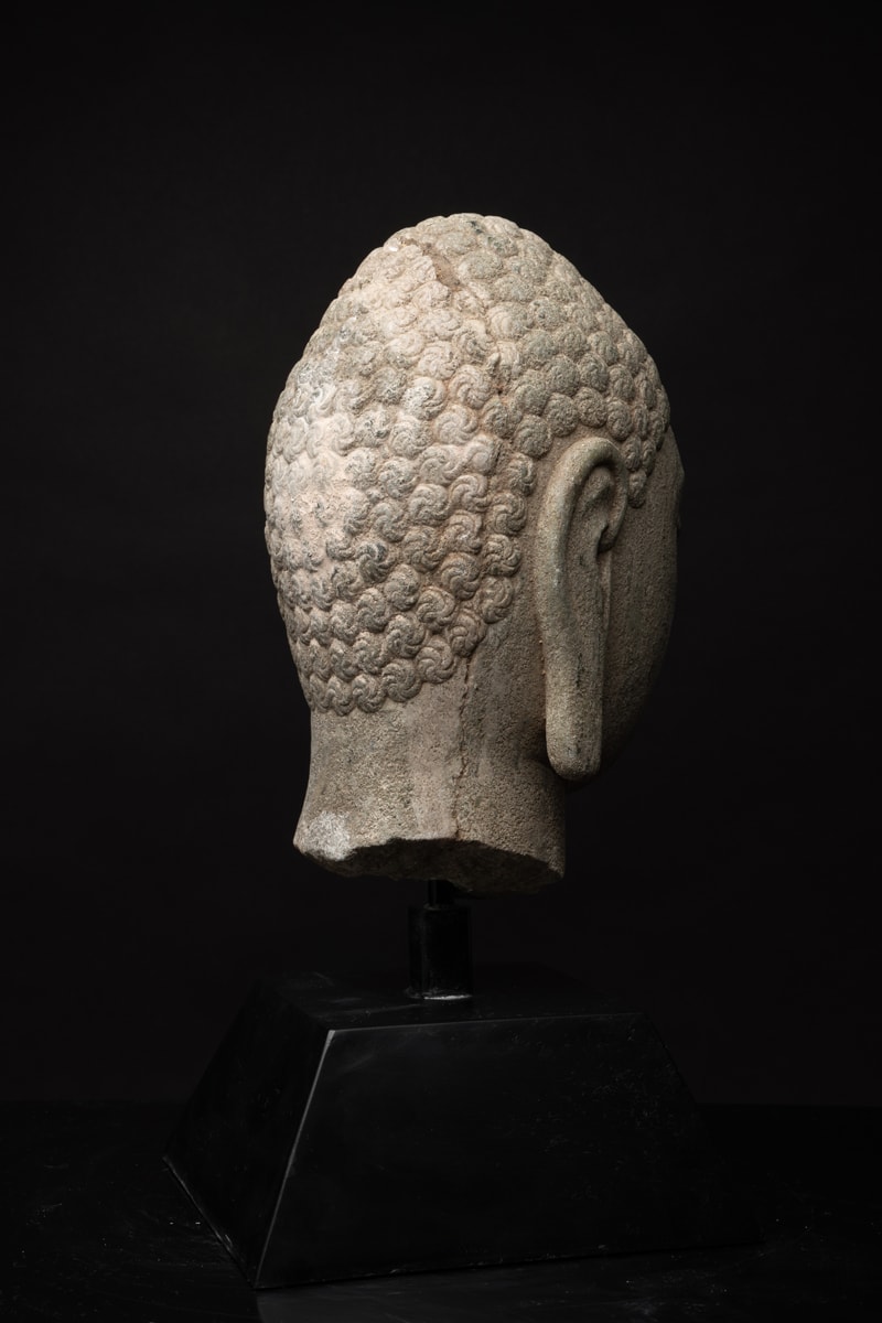 Sui Stone Head of a Buddha, 581 CE - 618 CE