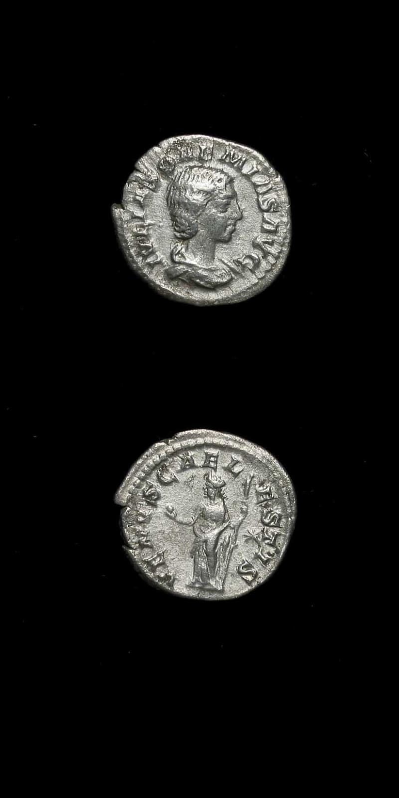 Silver Denarius of Julia Soaemias, 218 CE - 222 CE