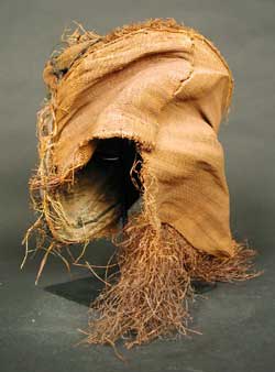 Pende Mbangu Mask with Textile Hood, 19th Century CE - 20th Century CE