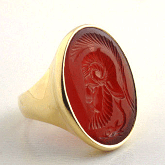 Carnelian Intaglio Depicting the God Mars, 1700 CE - 1800 CE