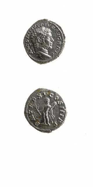 Silver Denarius of Emperor Caracalla, 210 CE - 213 CE