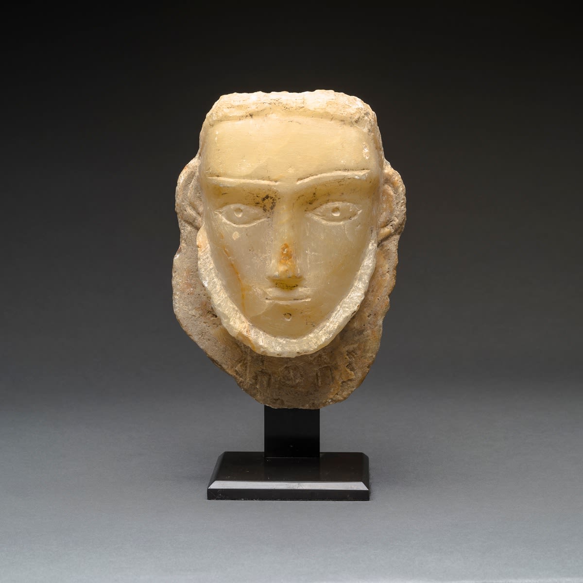 Sabean Funerary Head of a Bearded Man, 400 BCE - 200 BCE