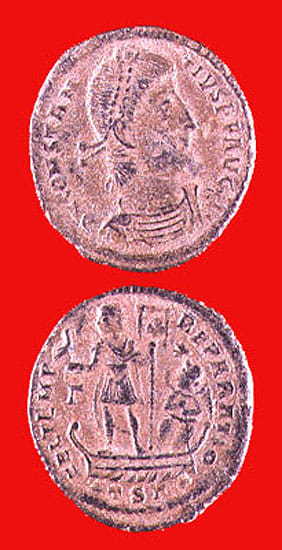 Bronze Centenionalis of Emperor Constantius II, 348 CE - 361 CE