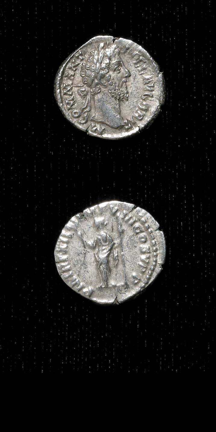 Silver Denarius of Emperor Commodus, 180 CE - 192 CE
