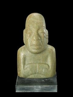 Olmec Jade Bust, 900 BCE - 300 CE