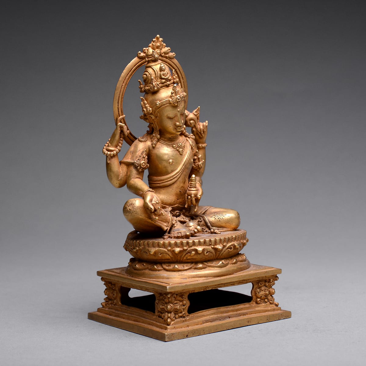 Gold Sculpture of Four-Armed Hindu Deity, 900 CE - 1300 CE