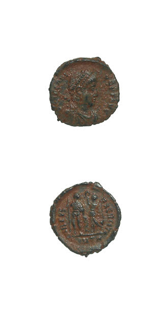 Bronze Coin of Emperor Arcadius, 383 CE - 408 CE