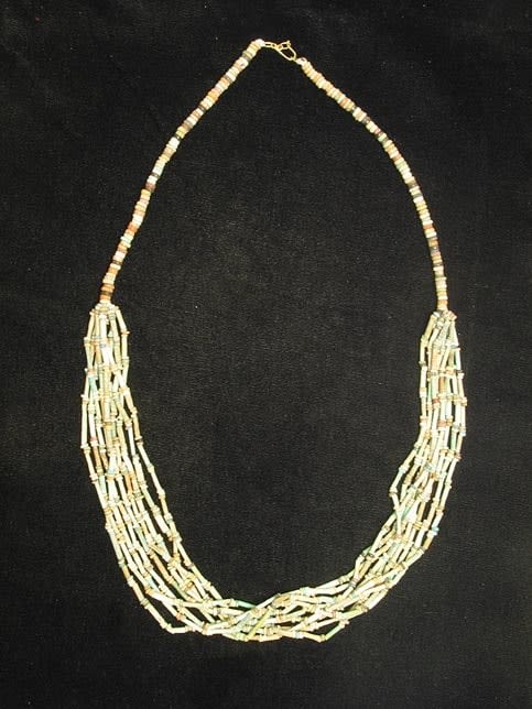 Egyptian Faience Bead Necklace, 1900 BCE - 1300 BCE