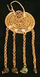 Byzantine/Islamic Gold Filigree Earring or Nose Ring, 600 CE - 900 CE