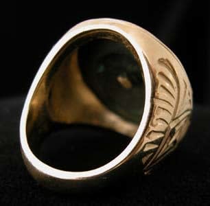Gold Ring with Roman Bronze Button, 100 CE - 300 CE
