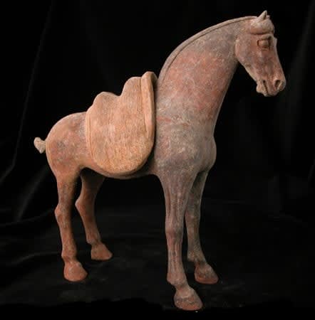 Tang Sculpture of a Horse with Removable Saddle, 618 CE - 906 CE
