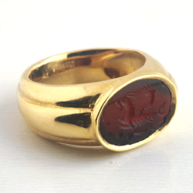 Carnelian Roman Intaglio depicting a Sea Monster, 100 CE - 300 CE