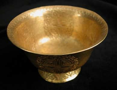 Tibetan Gold Offering Cup, 1800 CE - 1900 CE