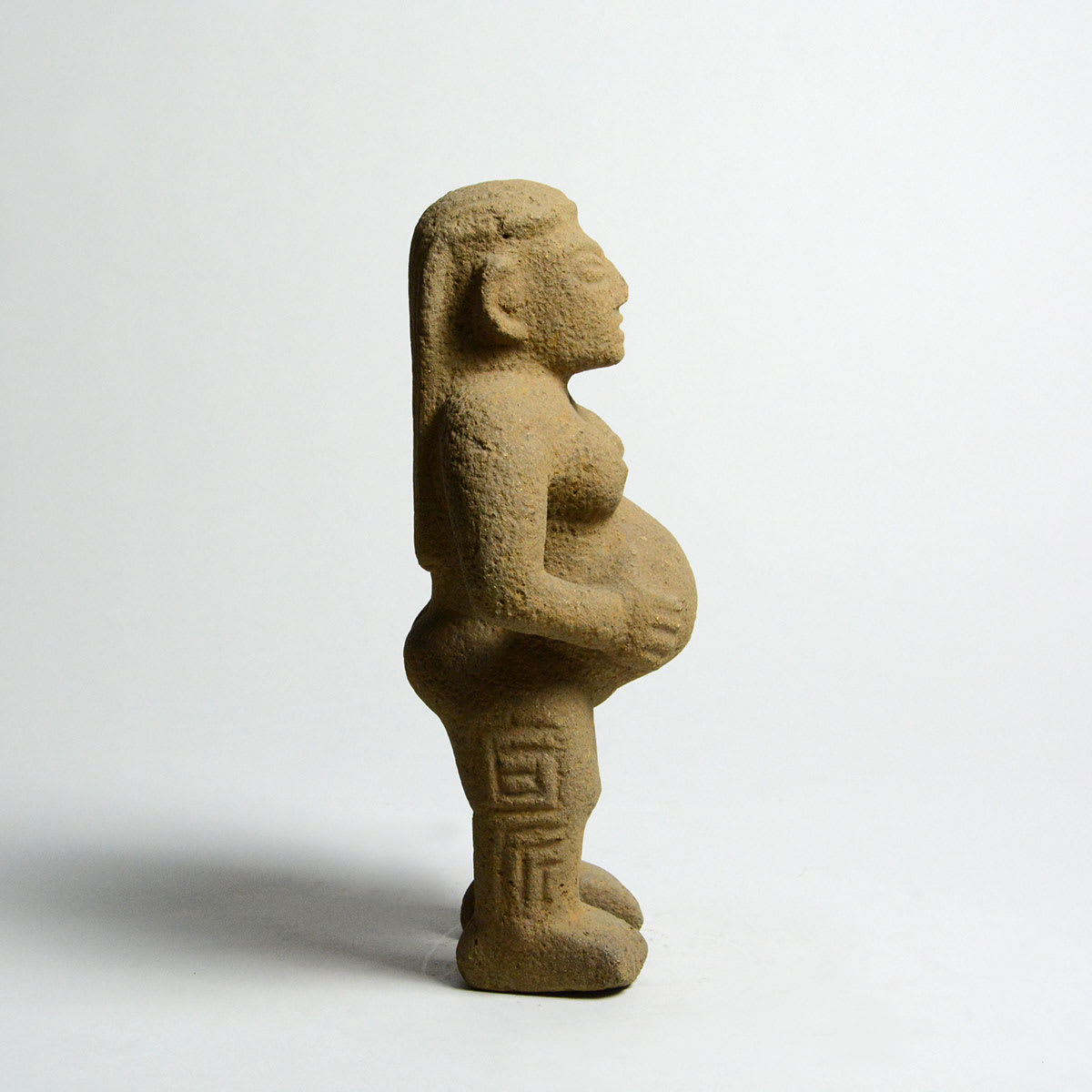 Atlantic Watershed Basalt Sculpture of a Pregnant Woman, 500 CE - 1000 CE