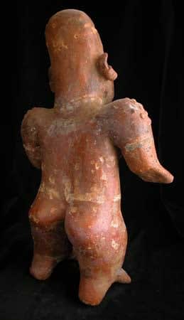 El Arenal Brown Style Jalisco Terracotta Sculpture of a Standing Woman, 300 BCE - 300 CE