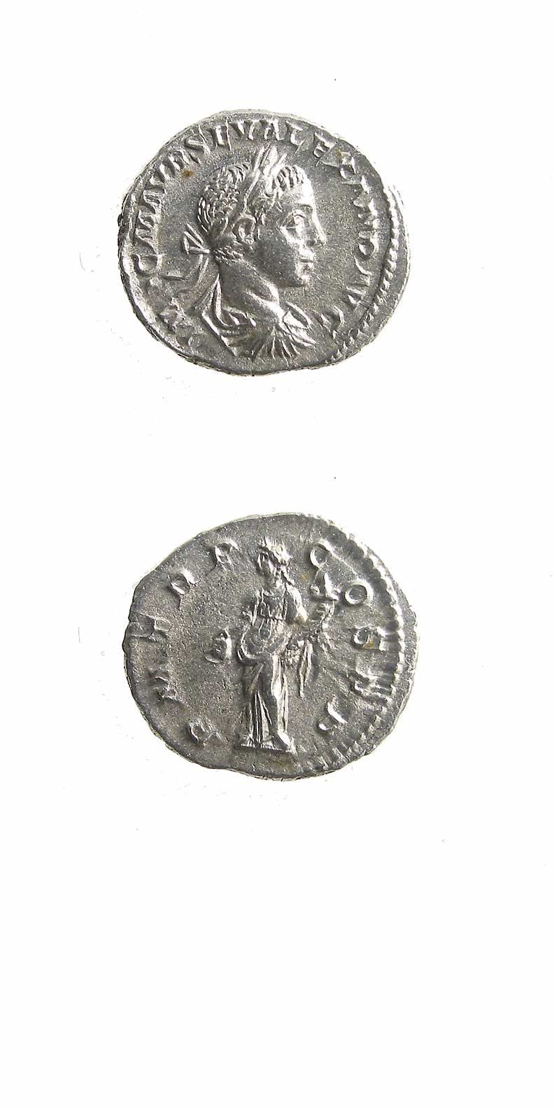 Silver Denarius of Emperor Severus Alexander, 222 CE - 235 CE
