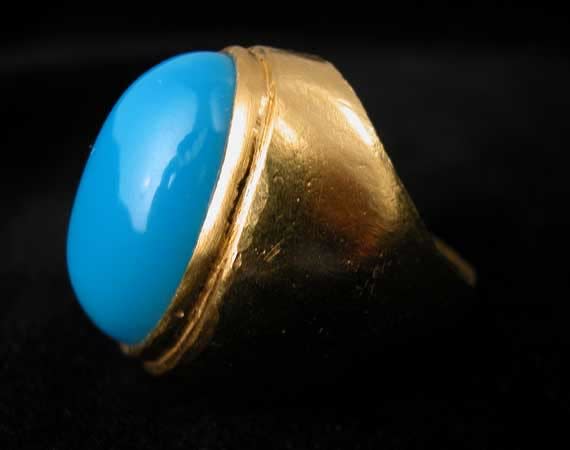 Gold Ring with Turquoise