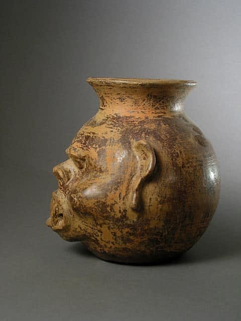 Terracotta Trophy Head, 300 BCE - 500 CE