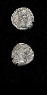 Silver Denarius of Emperor Commodus, 180 CE - 192 CE