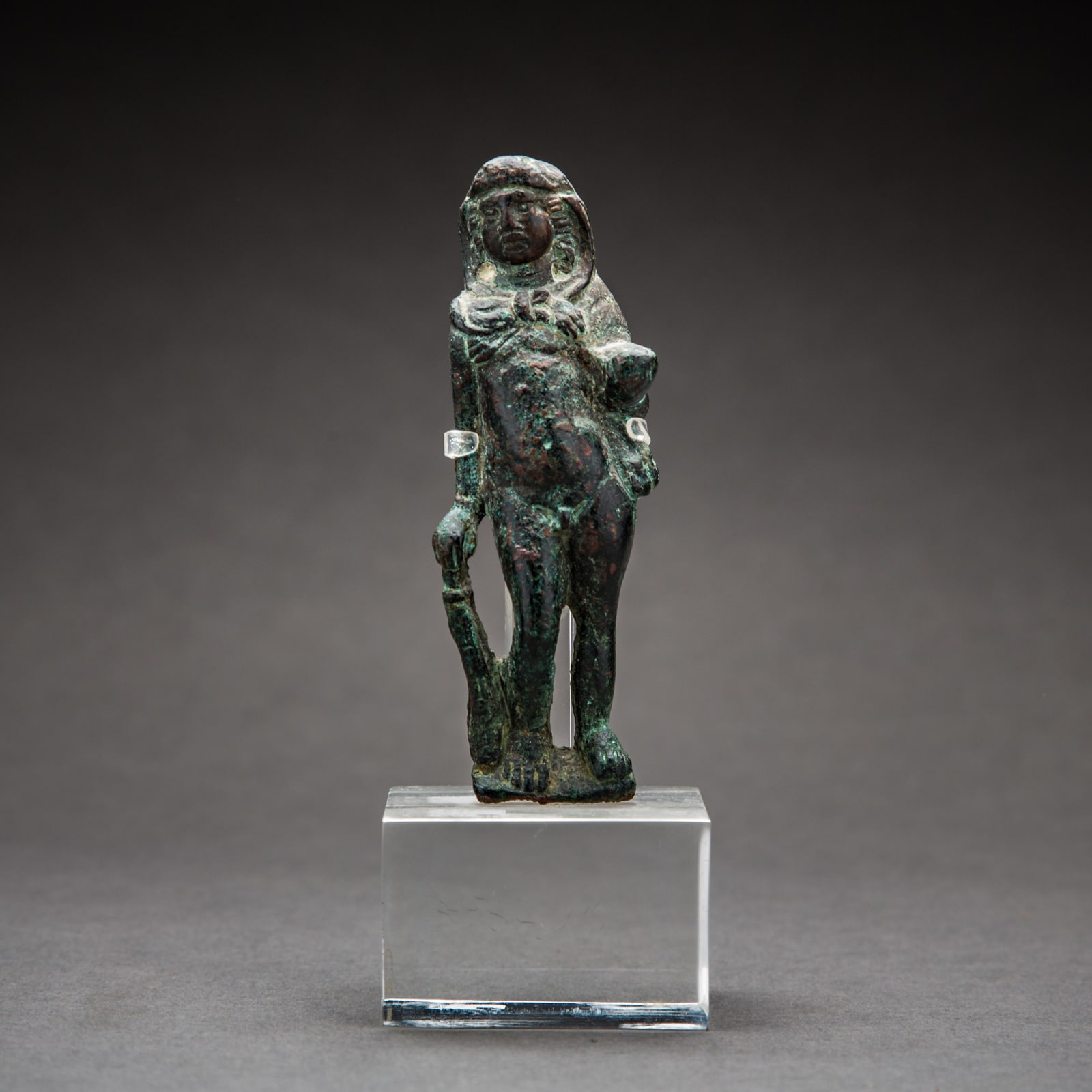 Roman Bronze Applique Sculpture of Herakles, 100 CE - 300 CE