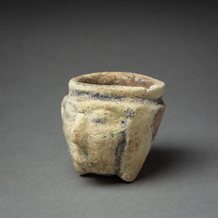 Mesopotamian Faience Anthropomorphic Vessel, 2000 BCE - 1000 BCE