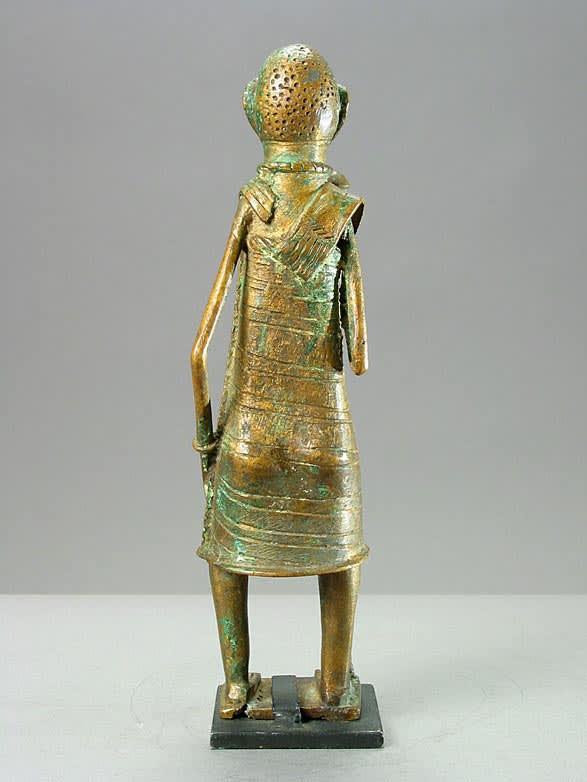 Yoruba Brass Sculpture of a Standing Man, 19th Century CE - 20th Century CE