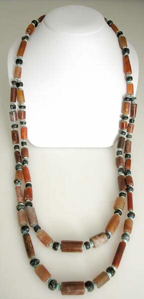 Carnelian, Egyptian Faience, Jasper, Diorite Beads, 3300 BCE - 1100 BCE