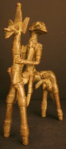 Dogon Bronze Horse and Rider, 20th Century CE