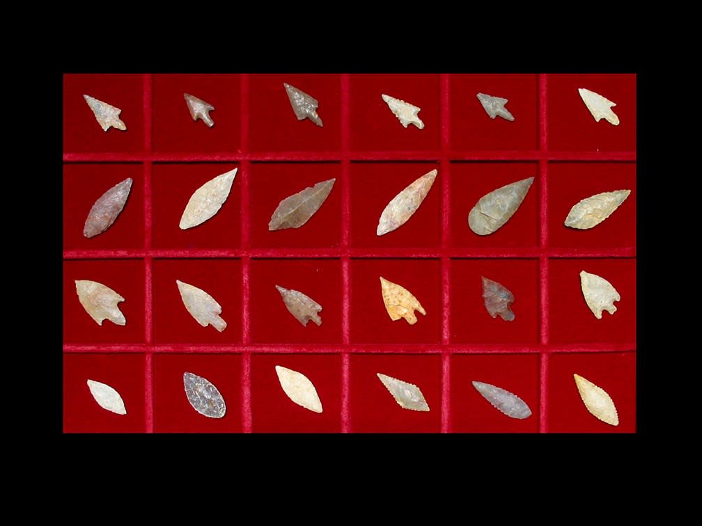 Set of Twenty-Four Neolithic Flint Arrowheads, 6000 BCE - 4000 BCE