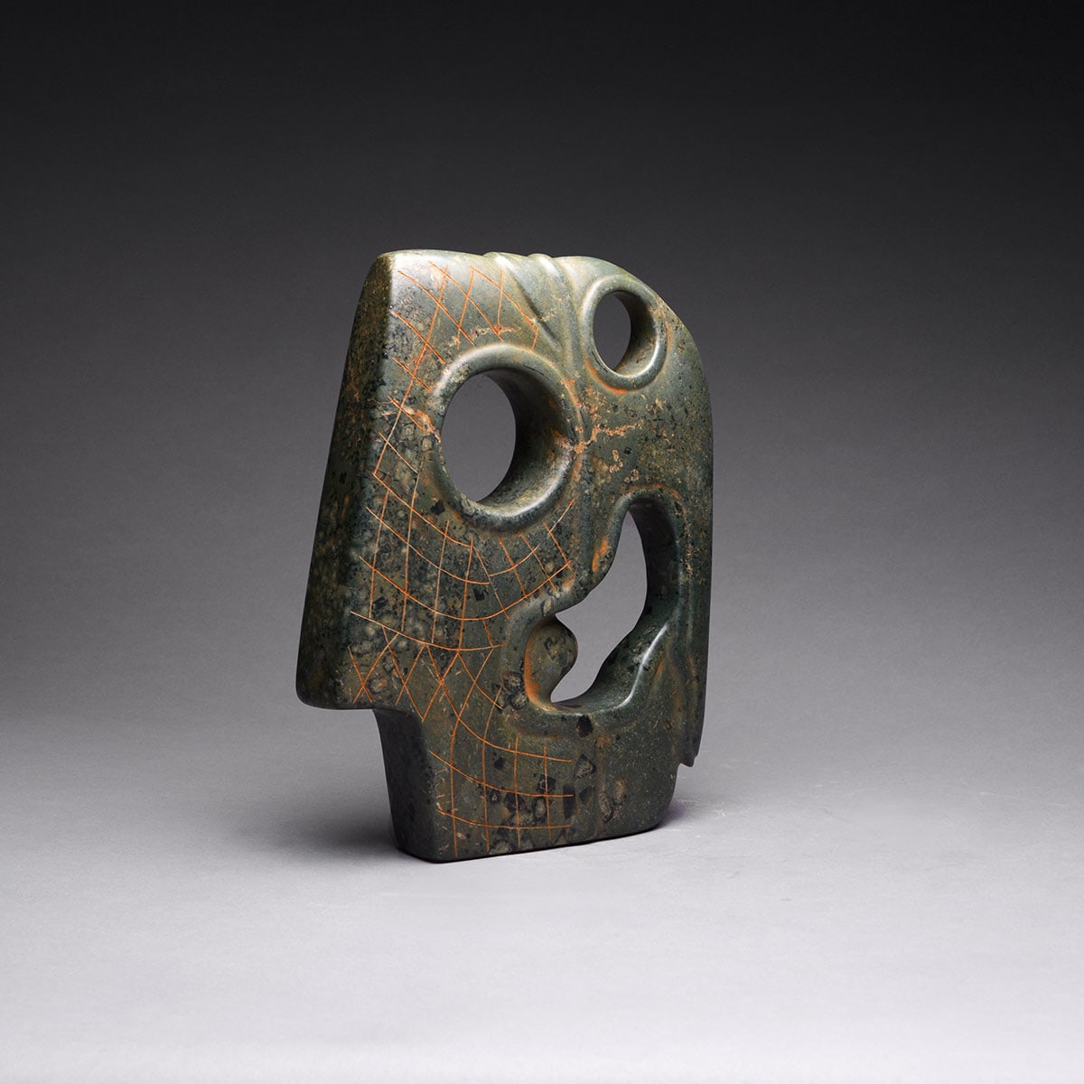 Mayan Jade Hacha of a Bird Head, 1000 CE - 1200 CE
