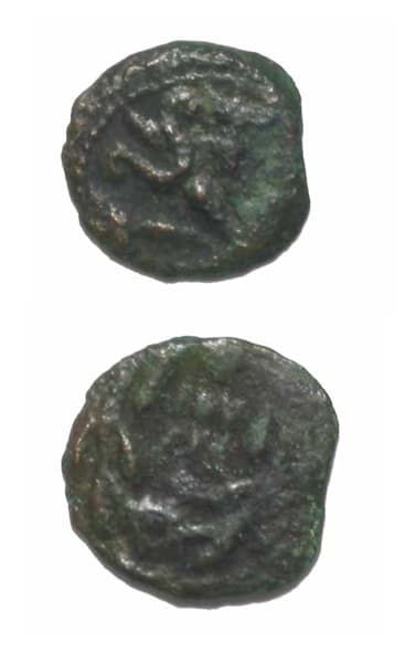 Bronze Prutah of the Procurator of Judea <i>Valerius Gratus</i>, 16 CE