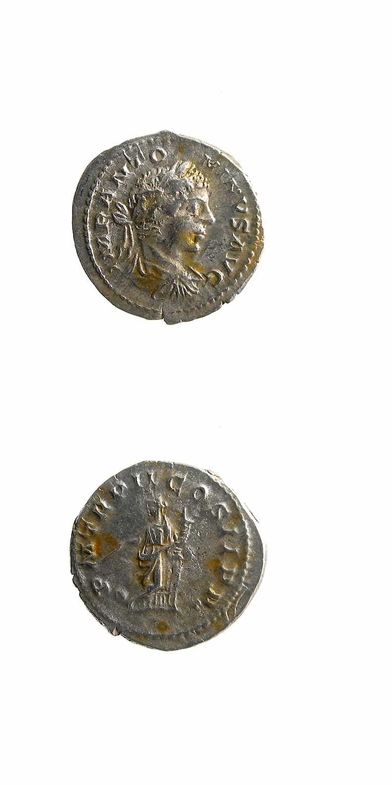 Silver Denarius of Emperor Elagabalus, 219 CE - 220 CE