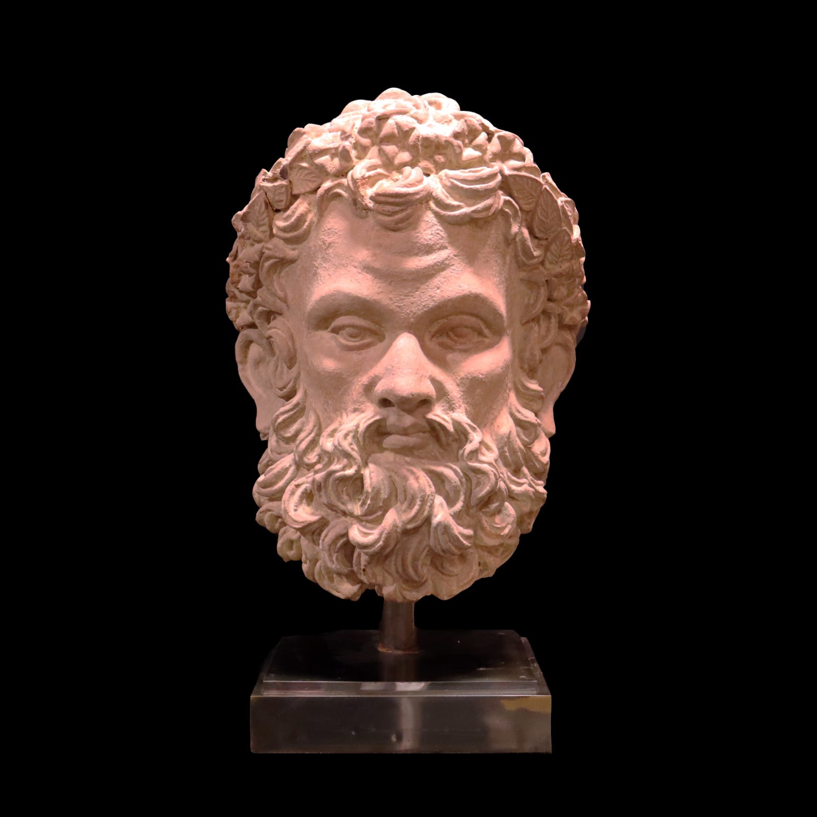 Gandharan Head of a Male, perhaps Dionysos, 200 BC - AD 200
