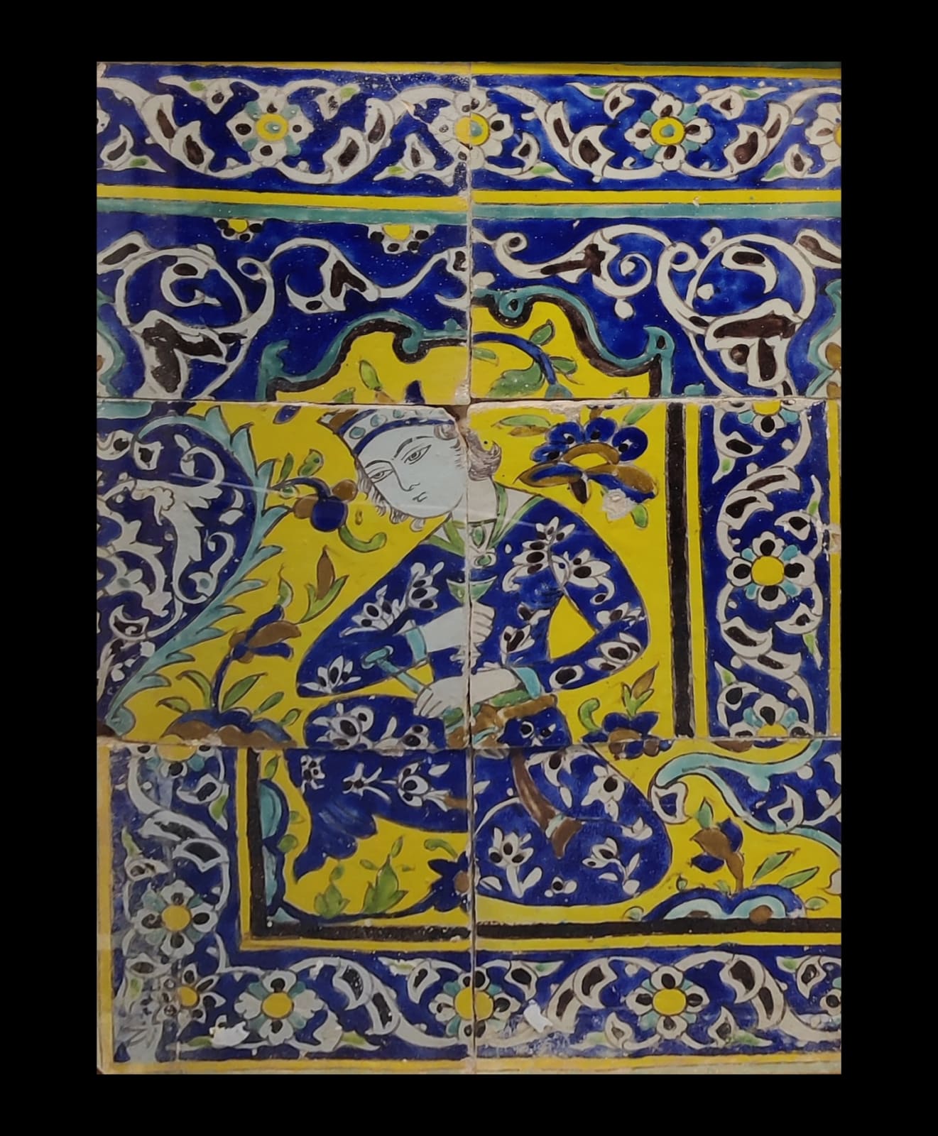 Panel of Safavid Ornate Tiles, Sixteenth to Seventeenth Century AD