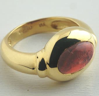 Ancient Roman Garnet Intaglio of a Scorpion, 100 CE - 300 CE