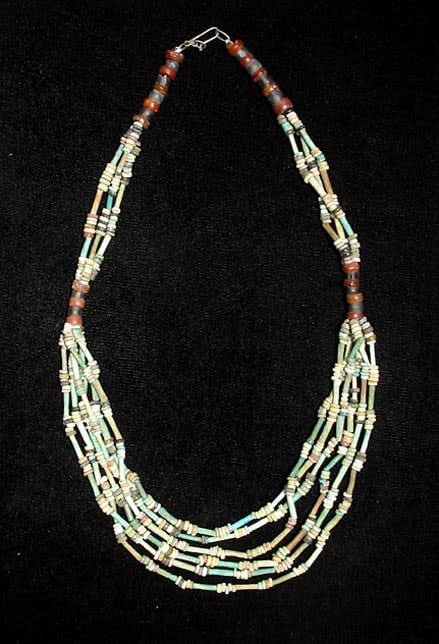 Carnelian, Brown Quartz, Faience Beads, 3300 BCE - 2300 BCE