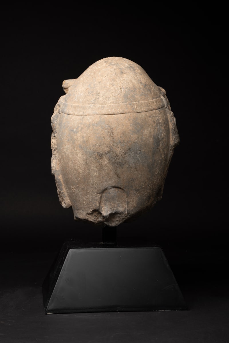 Sui Stone Head of a Bodhisattva, 581 CE - 618 CE
