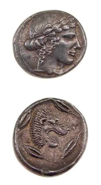 Silver Tetradrahm Of Leontini, 460 BCE - 420 BCE