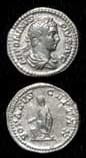 Silver Denarius of Emperor Caracalla, 202 CE